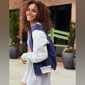 Aerie Corduroy Varsity Bomber Jacket